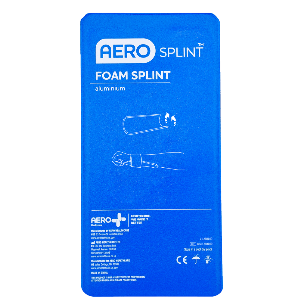 Paramedic Shop Aero Healthcare Immobilisation AEROSPLINT Wrist Aluminium Foam Splint 22 x 11cm